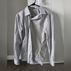 Suitsupply Blue And White Striped Dress Shirt